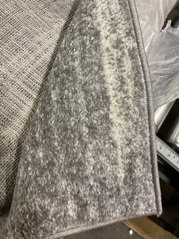 Photo 1 of ***DIRTY FROM TRANSPORT ***JONATHAN Y Khalil Modern Berber Stripe Gray/Cream Indoor Area Rug, 8x10, Contemporary, Bohemian, Easy-Cleaning for Living Room, Bedroom, Kitchen, Pet Friendly, Non-Shedding (MOH207G-8)