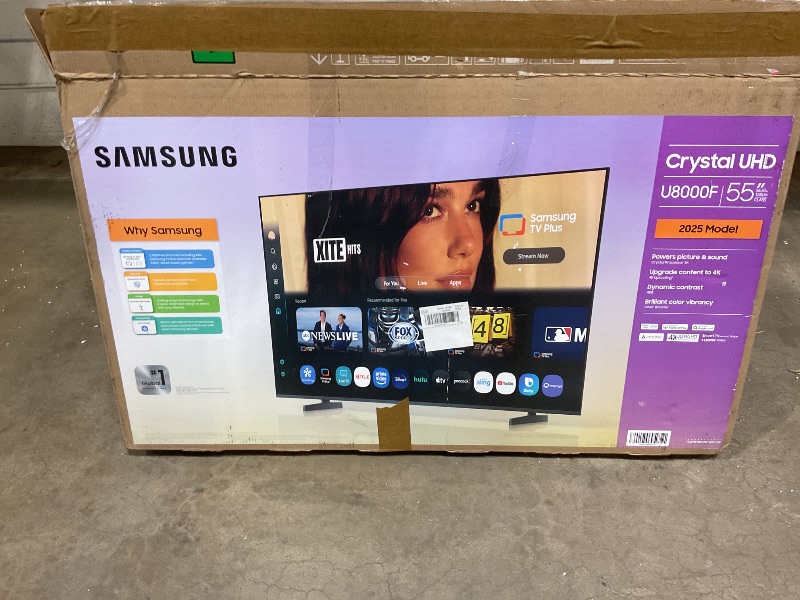 Photo 1 of ***Samsung 55-Inch Class Crystal UHD U8000F 4K Smart TV (2025 Model) Endless Free Content, Crystal Processor 4K, MetalStream Design, Knox Security, Compatible with Alexa