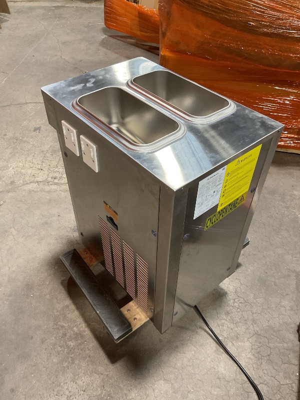 Photo 1 of ***MINOR SCRATCHES/MISSING ACCESSORIES/DIRT/***GSEICE BJK288S-Z 2500W Commercial Soft Ice Cream machine,6.8-8.4 Gal/H Yield, 2500W Countertop Soft Serve Machine w/ 2*2.1 Gal Hopper 0.53 Gal Cylinders LCD Panel Puffing Shortage Alarm, Frozen Yogurt ACAI Ma