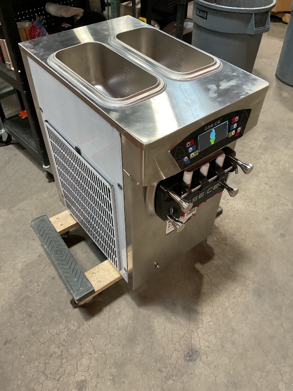 Photo 1 of ***MINOR SCRATCHES/MISSING ACCESSORIES/DIRT/***GSEICE BJK288S-Z 2500W Commercial Soft Ice Cream machine,6.8-8.4 Gal/H Yield, 2500W Countertop Soft Serve Machine w/ 2*2.1 Gal Hopper 0.53 Gal Cylinders LCD Panel Puffing Shortage Alarm, Frozen Yogurt ACAI Ma