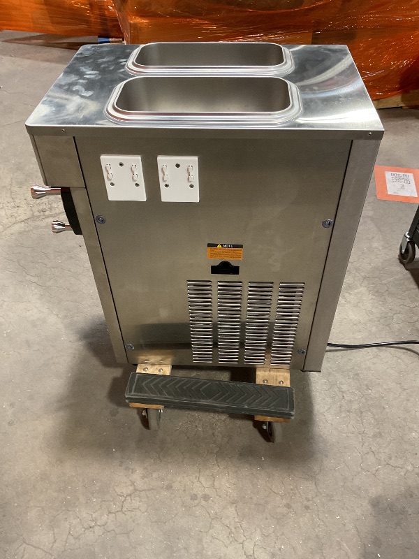 Photo 1 of ***MINOR SCRATCHES/MISSING ACCESSORIES/DIRT/***GSEICE BJK288S-Z 2500W Commercial Soft Ice Cream machine,6.8-8.4 Gal/H Yield, 2500W Countertop Soft Serve Machine w/ 2*2.1 Gal Hopper 0.53 Gal Cylinders LCD Panel Puffing Shortage Alarm, Frozen Yogurt ACAI Ma