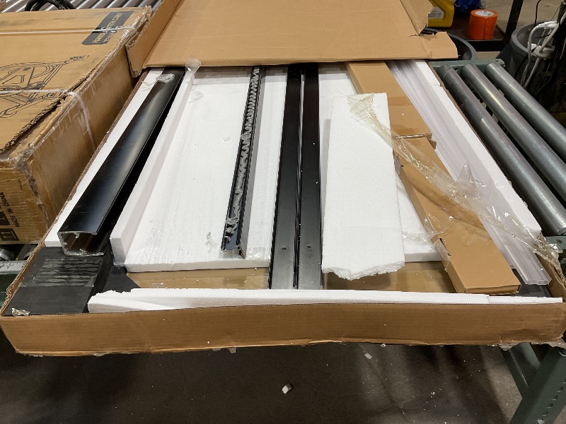 Photo 1 of ***USED/POSSIBLY MODIFIED ***ACE DECOR 44-48" W x 70" H Semi-Frameless Shower Door, Double Sliding Shower Door with 1/4" (6mm) Clear SGCC Tempered Glass, Matte Black Finish Shower Doors, Reversible Installation