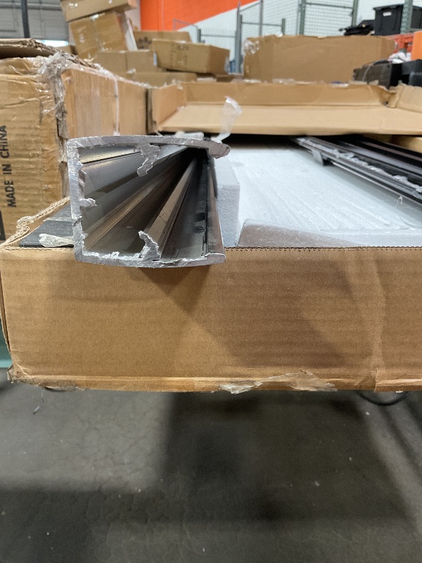 Photo 1 of ***USED/POSSIBLY MODIFIED ***ACE DECOR 44-48" W x 70" H Semi-Frameless Shower Door, Double Sliding Shower Door with 1/4" (6mm) Clear SGCC Tempered Glass, Matte Black Finish Shower Doors, Reversible Installation