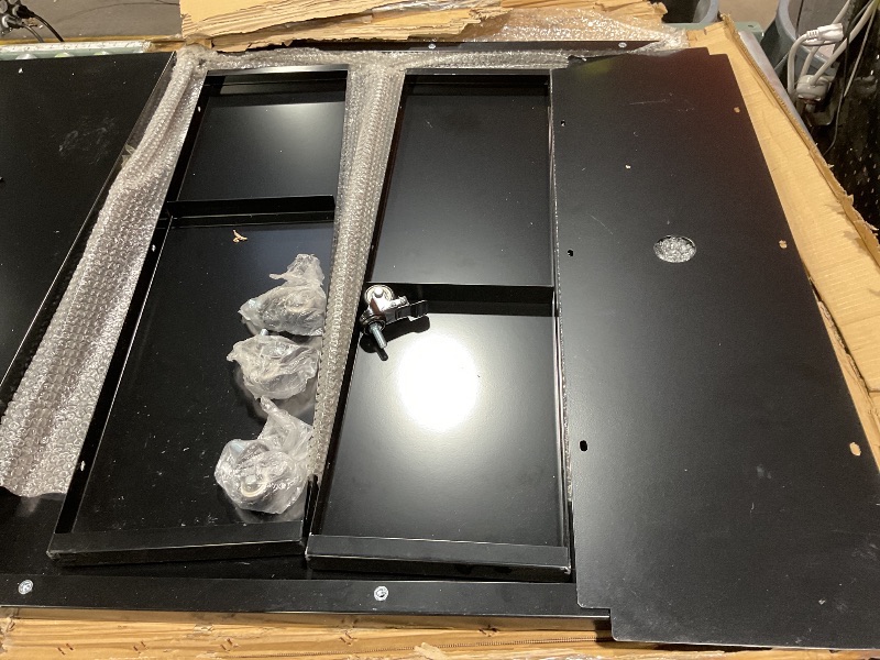 Photo 1 of ***MISSING HARDWARE UNKNOWN ***DEEP METAL TOOL CABINET W/ WHEELS