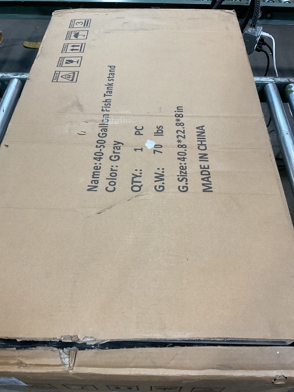 Photo 1 of ***PICTURE FOR REFERENCE ***BEURUKU 40 Gallon Tank Stand with Cabinet and Power Outlets, Heavy Duty Metal Aquarium Stand for 40-50 Gallon Breeder Tank, Turtle Tank, Double Terrarium Stand, 660LBS Capacity, GREY