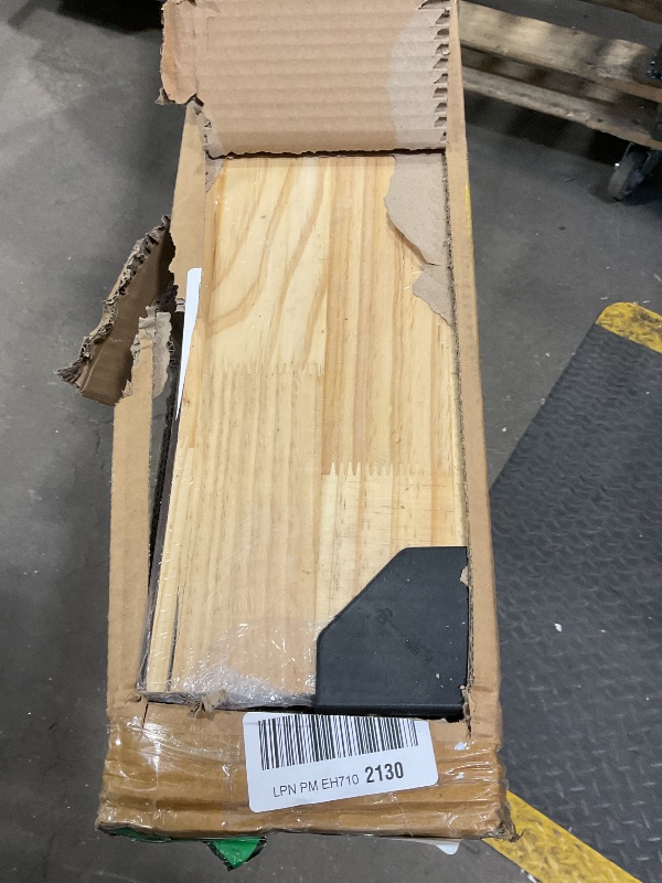 Photo 1 of ***UNKNOWN DAMAGES*** Art3d Slat Wood Wall Paneling for Interior and Ceiling Decoration - Pack of 4pcs + 1pc End-Trim, Size 108 x 5.7in.- Smoked Oak