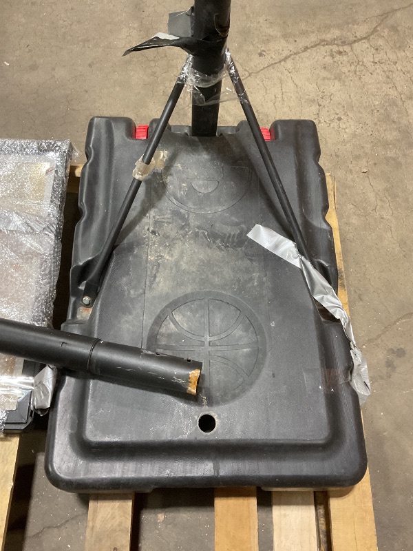 Photo 1 of ***USED/UNKNOWN MISSING HARDWARE***VISVEIL Basketball Hoop,Portable Basketball Hoop System for Outdoor, Adjustable Height 5.7-10ft 45in Backboard Basketball Goal for Kids Teen and Adult-Jet Black