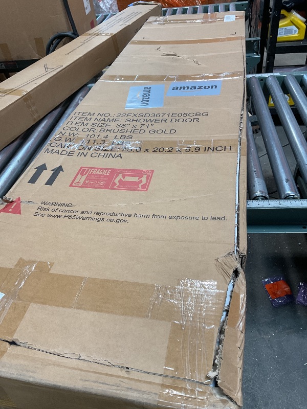 Photo 1 of  Shower Door in Brushed Gold