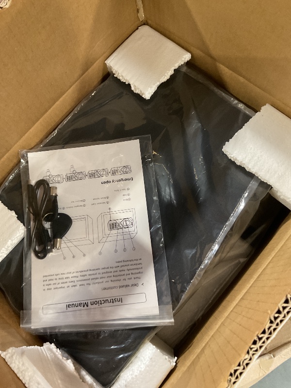 Photo 1 of 1.2 Cub Small Fireproof Safes for Home Use, Digital Home Safe Fireproof Waterproof with Programmable Keypad, Spare Keys and Removable Shelf, Fire Safe Box for Money Medicines Valuables