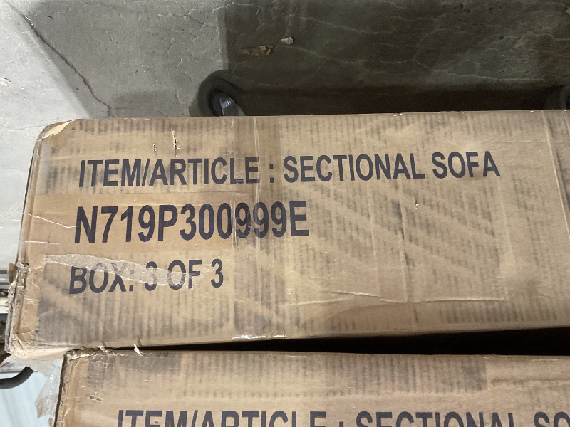 Photo 1 of Ball & Cast L-Shape Sectional Couch with Storage Ottoman,105" Couches for Living Room W/ 2 Pillows & Cup Holders,6 Seat Velvet Sleeper Sofa W/Reversible Chaise,Comfy Couches for Apartment,Gray