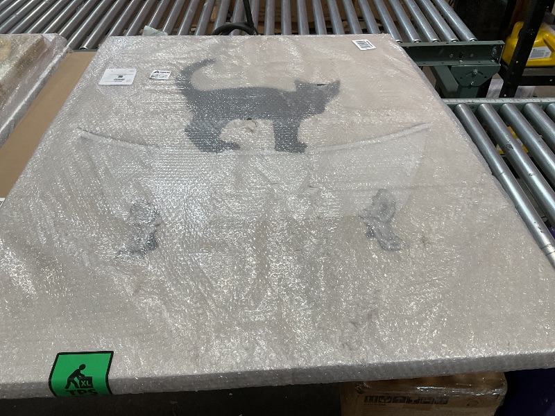 Photo 1 of ***MAJOR DAMAGE/FRAME BROKEN ***. Stupell Industries Black Cat Simple Claw Foot Bathtub Bathroom Painting, Design by Coco de Paris