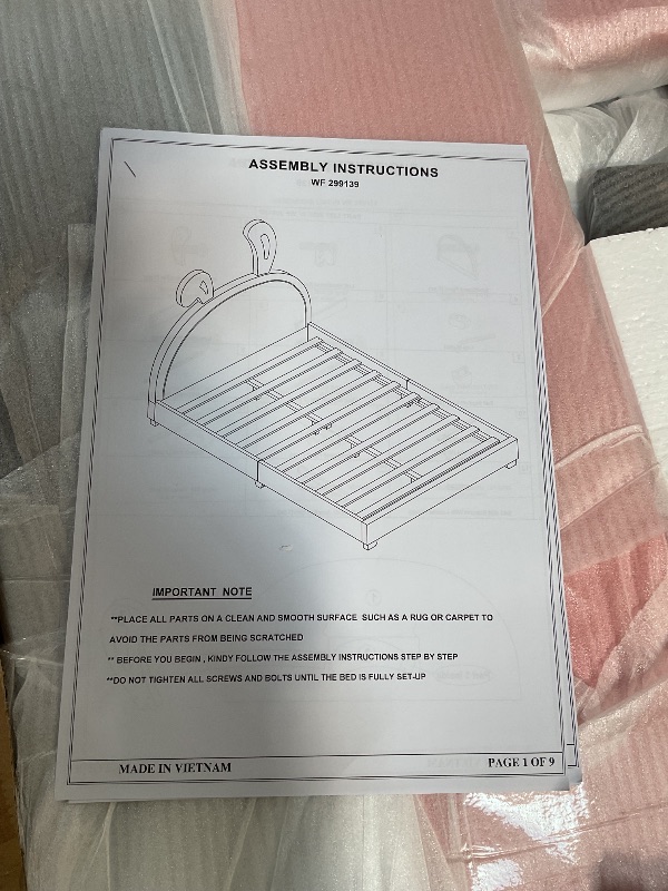 Photo 1 of ModerLuxe Pink Full Platform Bed