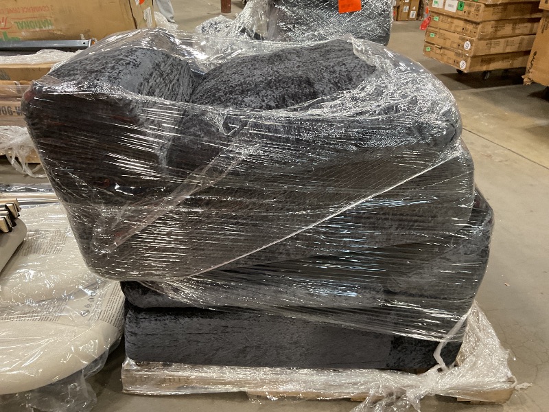 Photo 1 of ***MISSING ONE OTTOMAN/USED***Vamcheer Modular Sectional Cloud Couch - Utra Soft U Shaped Couch with 2 Movable Ottoman, Deep Seat Boneless Couches for Living Room Bedroom, No Assembly Required, Black