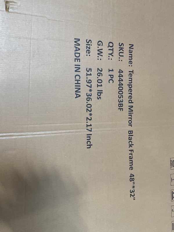 Photo 1 of ROOMTEC Black Bathroom Mirrors for Wall, 48X32 Inch Rounded Rectangle Mirror, Matte Black Bathroom Vanity Mirror, Metal Framed Wall-Mounted Mirror,Tempered Glass,?Horizontally or Vertically?