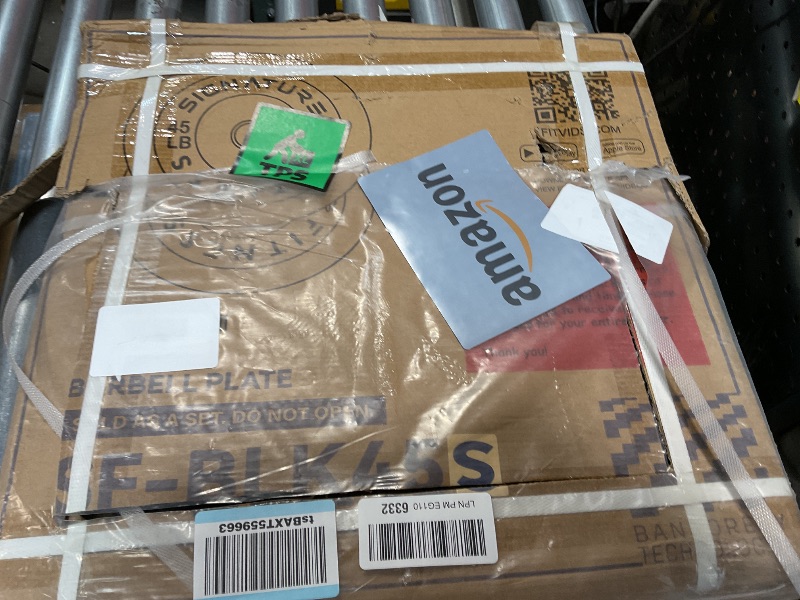 Photo 1 of ?45LB Single?2" Cast Iron Weight Plate | 45 LB Gym Plate with Silver Numbers | For Standard Barbell Bars & Home Fitness