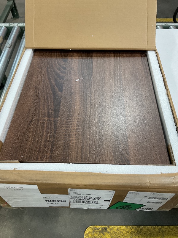 Photo 1 of GIA Home Furniture 3 pcs Living Room Table Set Including Modern 70 inch TV Stand with Open Storage & 2 End Table, Marble Vein Walnut