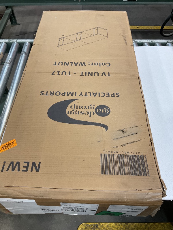 Photo 1 of GIA Home Furniture 3 pcs Living Room Table Set Including Modern 70 inch TV Stand with Open Storage & 2 End Table, Marble Vein Walnut