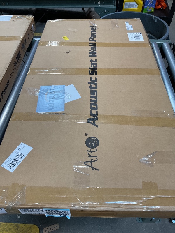 Photo 1 of ***POSSIBLY FOR PARTS UNKNOWN DAMAGES/ MISSING PIECES*** Art3d 2 Wood Slat Acoustic Panels for Wall and Ceiling - 3D Fluted Sound Absorbing Panel with Wood Finish - Oak