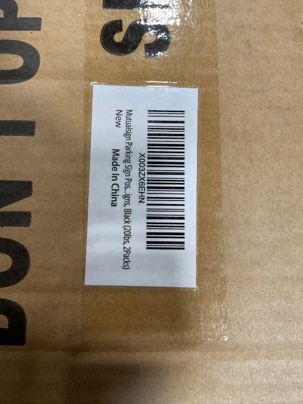 Photo 1 of **NO SIGNS**Mutualsign Parking Sign Post 49" Heavy Duty Cast Iron Parking Signs Stand, Movable Sign Stand for Hanging Signs, Black (20lbs, 2Packs)