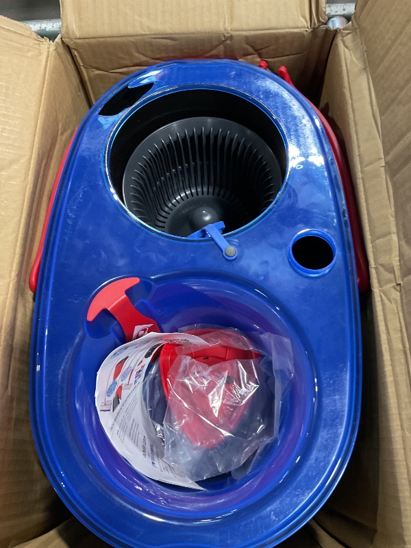 Photo 1 of ***MINOR CRACK***O-Cedar RinseClean Spin Mop & Bucket System + 2 Extra Mop Heads| Clean with Clean Water | Removes 99% of Bacteria