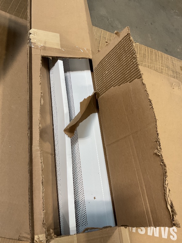 Photo 1 of Baseboarders Basic Series 6 ft (72 in) Galvanized Steel Easy Slip-On Baseboard Heater Cover, Rust Resistant, White, for Hydronic Hot-Water Systems