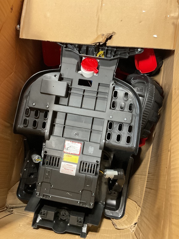 Photo 1 of ***MISSING WAGON AXEL*** Electric Kids Ride On Tractor with Trailer, 12V Battery Powered Car Vehicle Toys with Remote Control, Dual Motors, Led Lights, Music, Startup Sound Gift for Boys Girls 3-7, Red