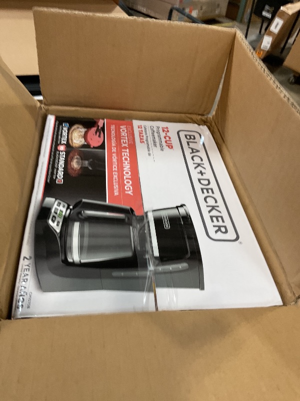 Photo 1 of ***FOR PARTS ONLY/NON-FUNCTIONAL**** BLACK+DECKER 12-Cup* Programmable Coffeemaker, Black