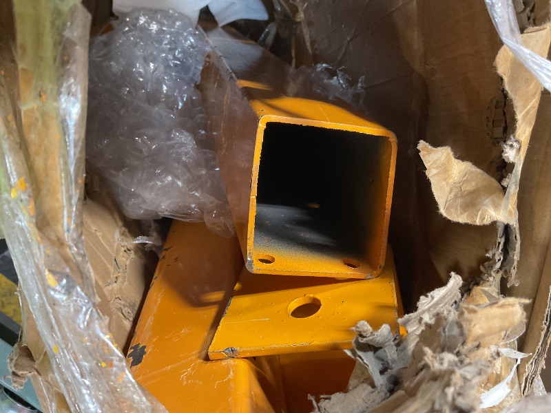 Photo 1 of 2 Ton Folding Hydraulic Engine Hoist with Load Leveler 4400 LBS Capacity Heavy Duty Cherry Picker 6 Swivel Wheels&Hydraulic Pump Adjustable Boom (0.5T-2T) for Garage Workshop Warehouse Yellow