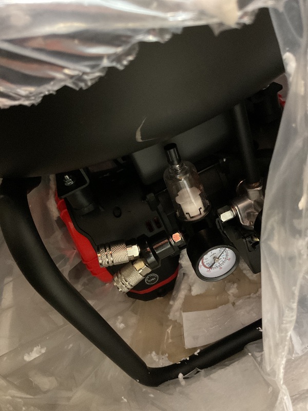 Photo 1 of **MISSING ALL THE WHEELS**14 Gallon Ultra Quiet Air Compressor with 2 Quick Couplers 2HP 8.75 CFM, Max 115 PSI Pressure Oil-Free Air Compressor Tank, 70dB Quiet Compressor for Auto Repair, Tire Inflation 110V/60hz