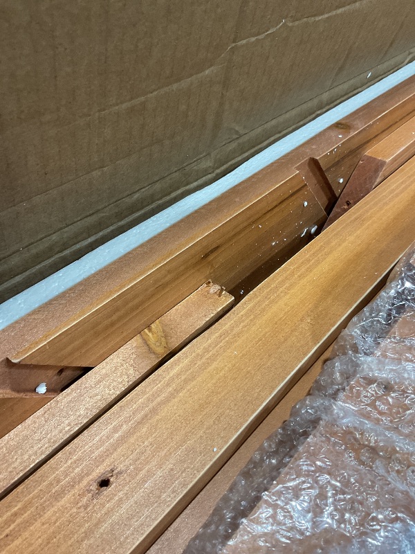 Photo 1 of **SCRAPES FROM TRANSPORT**GarveeLife Outdoor Wooden Playhouse with Climbing Wall, 2 Story Wooden Playhouse with Step Ladder, Elevated Modern Cedar Playhouses Kids