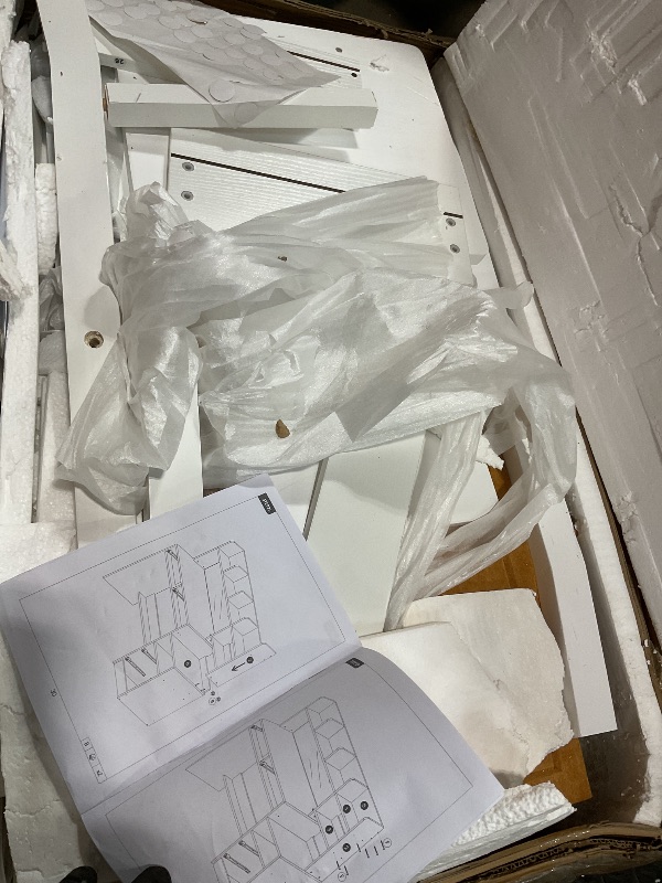 Photo 1 of **CUT. SCRAPES**Kids Desk and Chair Set,Study Desk for Kids with Hutch, Storage Cabinet, Wooden Children Study Table