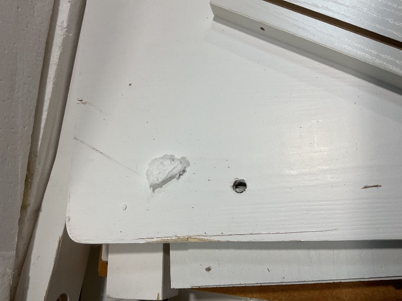 Photo 1 of **CUT. SCRAPES**Kids Desk and Chair Set,Study Desk for Kids with Hutch, Storage Cabinet, Wooden Children Study Table