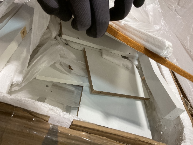 Photo 1 of **CUT. SCRAPES**Kids Desk and Chair Set,Study Desk for Kids with Hutch, Storage Cabinet, Wooden Children Study Table