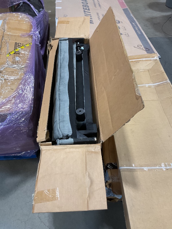 Photo 1 of **USED BUT IN NEW CONDITION-BUT HAS DOG HAIR ON IT FROM TRYING IT OUT** tiramisu Sleeper Sofa Bed,55'' Convertible Pull Out Couch with Side Pockets,Velvet Fabric Loveseat Sleeper Sofa with Adjustable Backrest for Living Room,Bedroom,Apartment, Darkgrey