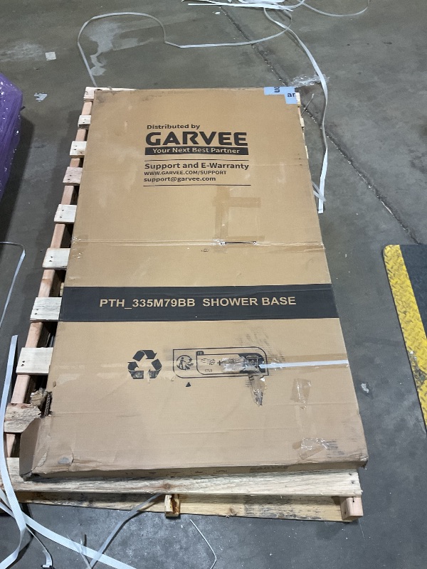 View 3 of **PARTS ONLY**Garvee Shower Base 60'' L x 32'' W with Stainless Steel Drain, Shower Pan ? Tray with Non-Slip Texture, Center Drain
