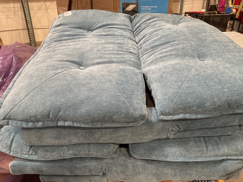 Photo 1 of *MISSING HARDWARE UNKNOWN*LINSY HOME Futon Sofa Bed, 70" Chenille Futon Couch with Adjustable Backrest Armrest, 3 in 1 Convertible Comfy Loveseat Sleeper Sofa Bed for Small Spaces Dorm Room Apartment Home Office, Blue