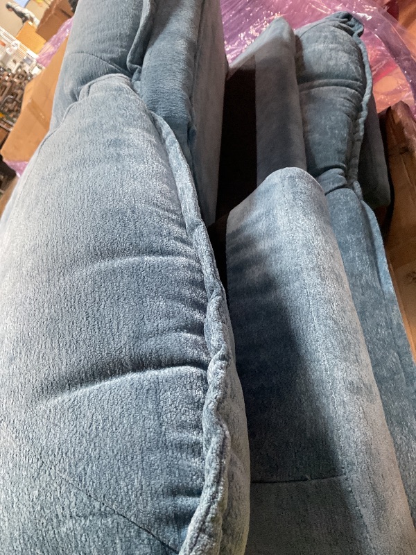 Photo 1 of *MISSING HARDWARE UNKNOWN*LINSY HOME Futon Sofa Bed, 70" Chenille Futon Couch with Adjustable Backrest Armrest, 3 in 1 Convertible Comfy Loveseat Sleeper Sofa Bed for Small Spaces Dorm Room Apartment Home Office, Blue