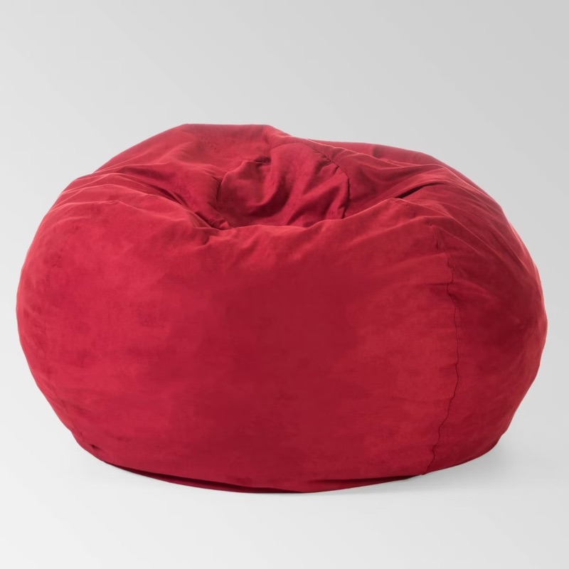 Photo 1 of **DIRT FROM TRANSPORT **Faux Suede 5-Foot Beanbag - Red
