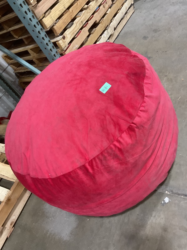 Photo 1 of **DIRT FROM TRANSPORT **Faux Suede 5-Foot Beanbag - Red