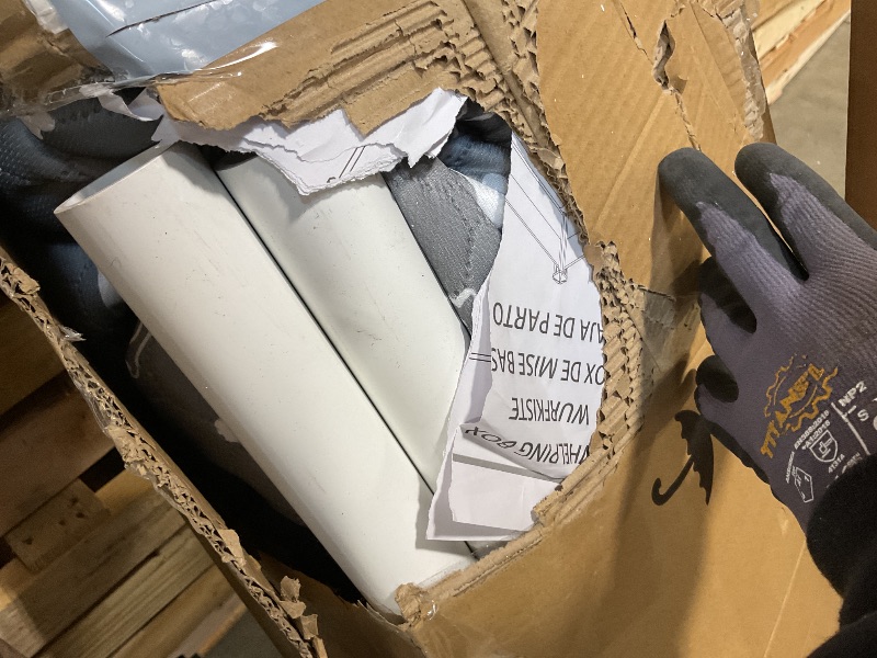 Photo 1 of **MANUEL HALF TORN**Exroo Whelping Box for Dogs and Puppies, 48"x48"x19.5",Puppy Whelping Supplies with Large Washable Pee Pads,Dog whelping Box for Puppies Birth,Indoor ez Whelping kit for Large Breed Dogs,White