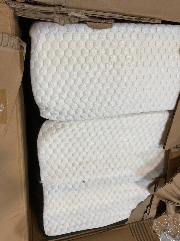 Photo 1 of **DIRT**Roxzo Folding Mattress Queen Size,6 inch Tri-fold Memory Foam Mattress Topper with Washable Cover, Non-Slip Bottom Guest Bed Queen Size, 78" x 58" x 6"