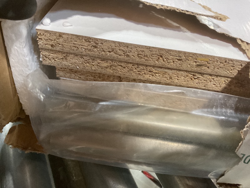 Photo 1 of **MINOR CORNER DAMAGES. SCRATCH IN THE MIDDLE**ClosetMaid SuiteSymphony Wood Closet Organizer Starter Kit with Tower and 3 Hang Rods, Shelves, Adjustable, Fits Spaces 4 – 9 ft. Wide, Pure White