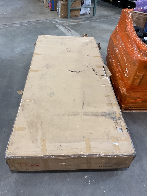 Photo 1 of **DAMAGED CORNER SEEN IN PHOTO**Meridian Furniture B1234Beige-K Blair Collection Modern | Contemporary King Bed with Beige Interwoven Polyester Fabric with Weave, Solid Wood Inner Frame, 101" W x 98.25" D x 42.5" H, Beige, King