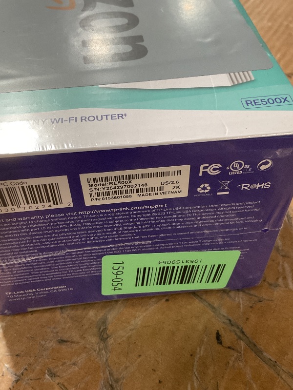 Photo 1 of * factory seal*
TP-Link AX1500 WiFi Extender Internet Booster(RE500X), WiFi 6 Range Extender Covers up to 1500 sq.ft and 25 Devices,Dual Band, AP Mode w/Gigabit Port, APP Setup, OneMesh Compatible