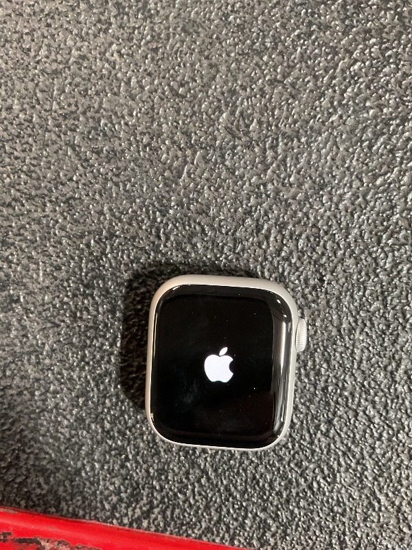 Photo 1 of **PARTS ONLY-ACCOUNT LOCKED**
Apple Watch Series 9 [GPS 41mm] Smartwatch with Silver Aluminum Case with Winter Blue Sport Loop One Size. Fitness Tracker, ECG Apps, Always-On Retina Display, Carbon Neutral