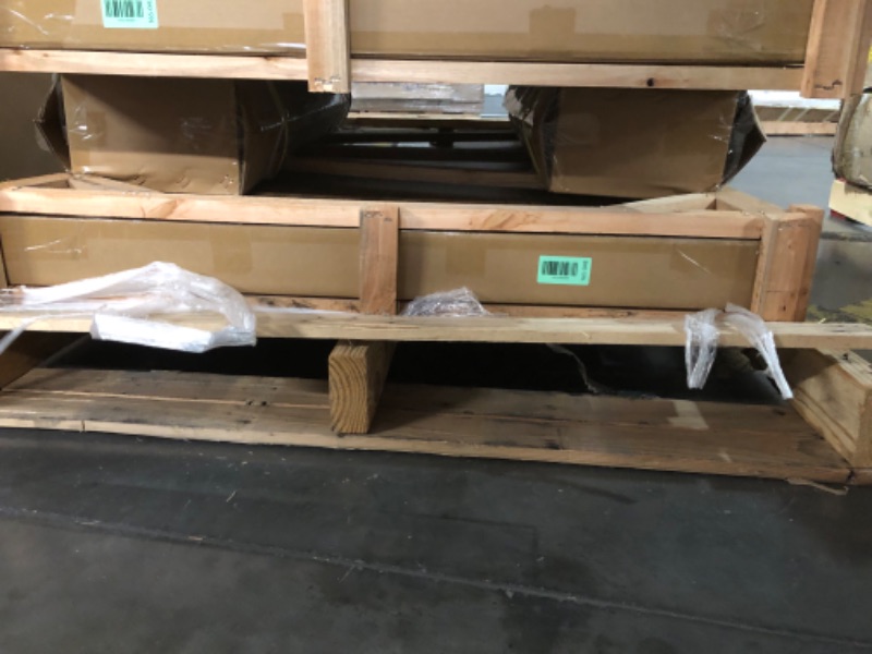 Photo 1 of * 2 BOX SET* ***TRUCK/TRAILER PICKUP ONLY*** Yonsaeik Dining Table with Marble Sintered Stone White 55" Rectangular Dining Room Table with Metal Legs for 4-6 People, Scratch Resistant & Easy to Clean, Table Only