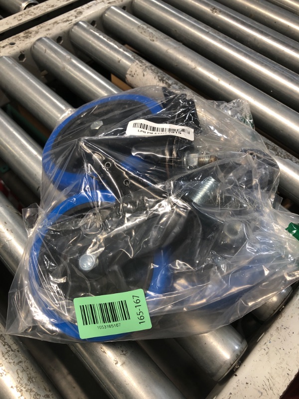 Photo 1 of *****************MISSING 1 WHEEL**************
6 inch Casters Heavy Duty Swivel Threaded Stem Caster Wheels with 1/2''-13x1''Dual Locking Wheel with Brakes Pack of 4 for Workbench Furniture Carts Load Bearing 2000 Lbs