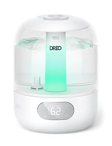 Photo 1 of 
Dreo Humidifiers for Bedroom, 3L Top Fill Cool Mist Humidifiers, 30Hr Quite Runtime, Humidity Sensor, Night Light for Baby, Nursery, and Plants Home, 360° Adjustable Nozzle, Pure