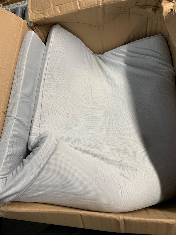 Photo 1 of (used/fair) Blissful Diary Vegan Leather Baby Play Mat, 47x47 Thicken Foam Cushioned & Waterproof Playpen Mat for Infants and Toddlers, Stylish and Just Wipe-Clean Playmat for Baby Play on Floor, Light Gray