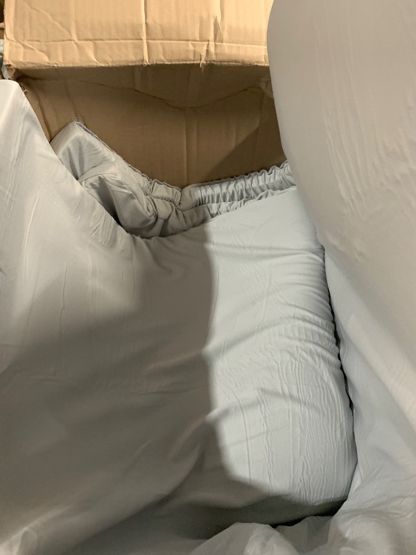 Photo 1 of (used/fair) Blissful Diary Vegan Leather Baby Play Mat, 47x47 Thicken Foam Cushioned & Waterproof Playpen Mat for Infants and Toddlers, Stylish and Just Wipe-Clean Playmat for Baby Play on Floor, Light Gray